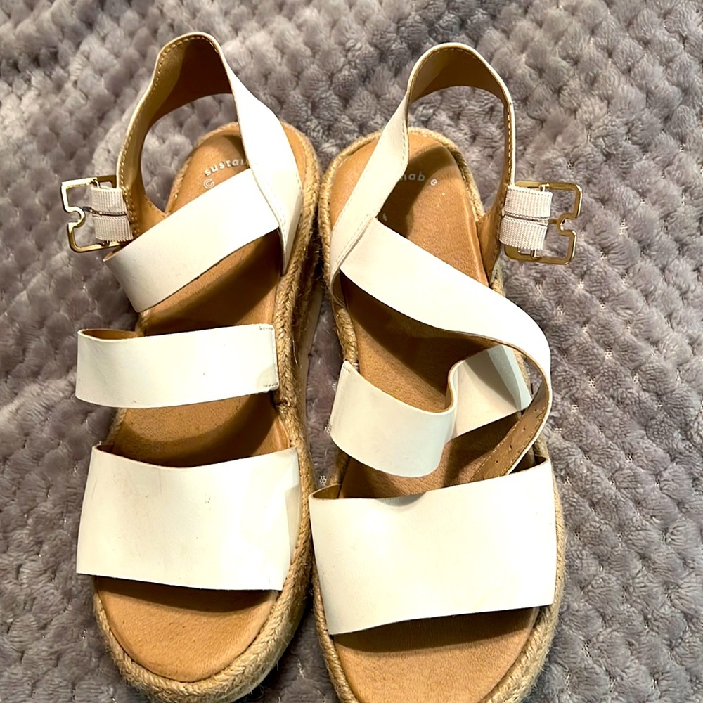 Dr Scholls white sandals